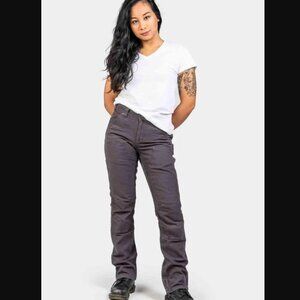 Dovetail Workwear Britt Utility Dark Grey Canvas Size 6/30